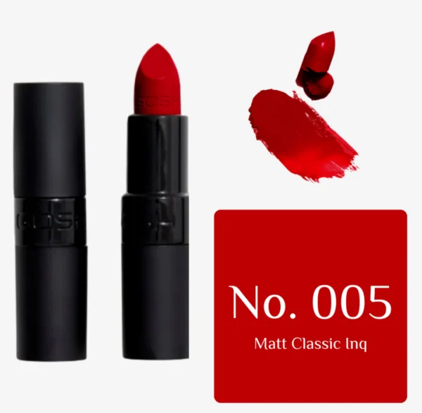 ⁦GOSH VELVET TOUCH LIPSTICK MATT SHADES | جوش أحمر شفاه مات⁩ - الصورة ⁦6⁩
