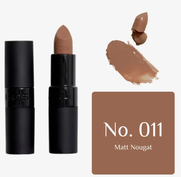⁦GOSH VELVET TOUCH LIPSTICK MATT SHADES | جوش أحمر شفاه مات⁩ - الصورة ⁦2⁩