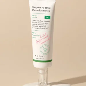AXIS-Y COMPLETE NO-STRESS PHYSICAL SUNSCREEN SPF 50PA+++ - 50ML | اكسس-واي واقي شمسي فيزيائي SPF 50+++ - 50 مل