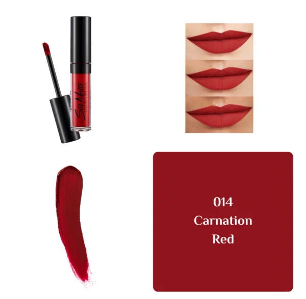 FLORMAR SILK MATTE LIQUID LIPSTICK CARNATION RED | فلورمار أحمر شفاه سائل سيلك مات