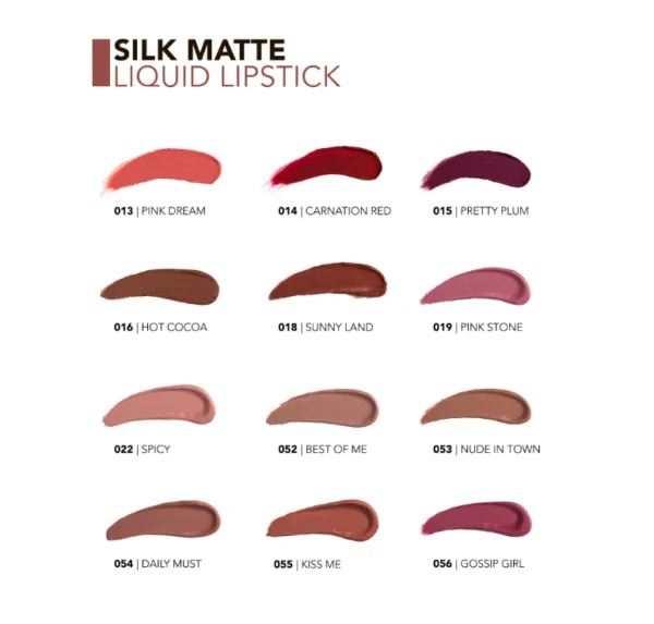⁦FLORMAR SILK MATTE LIQUID LIPSTICK CARNATION RED | فلورمار أحمر شفاه سائل سيلك مات⁩ - الصورة ⁦11⁩
