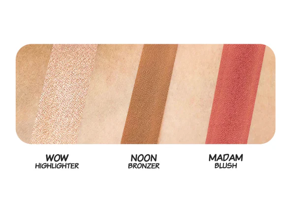 THE BALM DOUBLE CROSSER HIGHLIGHTER, BRONZER, BLUSH - 8.5G | ذا بالم باليت للخدود - 8.5 غرام - الصورة 3