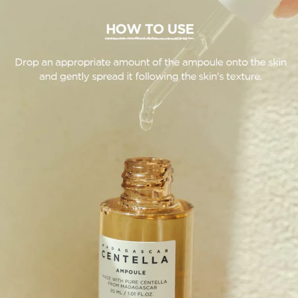 SKIN1004 MADAGASCAR CENTELLA AMPOULES SET - 4PCS - 30ML | سكين1004 مجموعة سيرومات سنتيلا - 4 قطع - 30 مل - الصورة 4