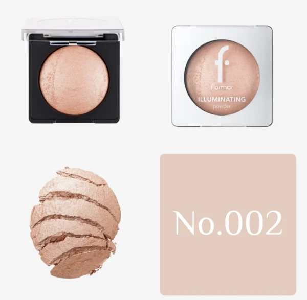 ⁦FLORMAR LUMINOUS ILLUMINATING POWDER WITH A VELVETY TEXTURE - 7G | فلورمار بودرة هايلايتر للوجه - 7 غرام⁩ - الصورة ⁦6⁩