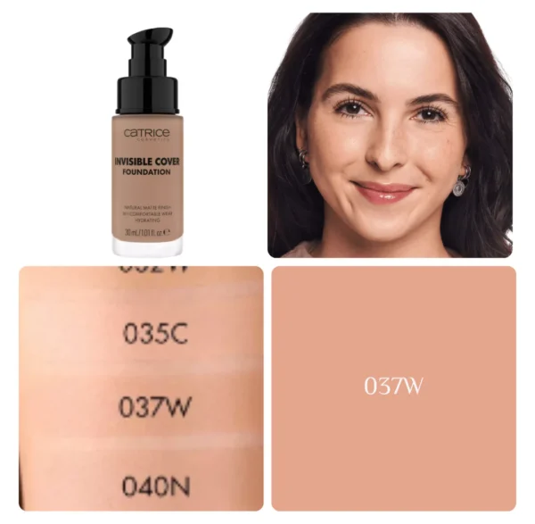 ⁦CATRICE INVISIBLE COVER FOUNDATION - 30ML | كاتريس كريم أساس بتغطية مخفية - 30 مل⁩ - الصورة ⁦6⁩